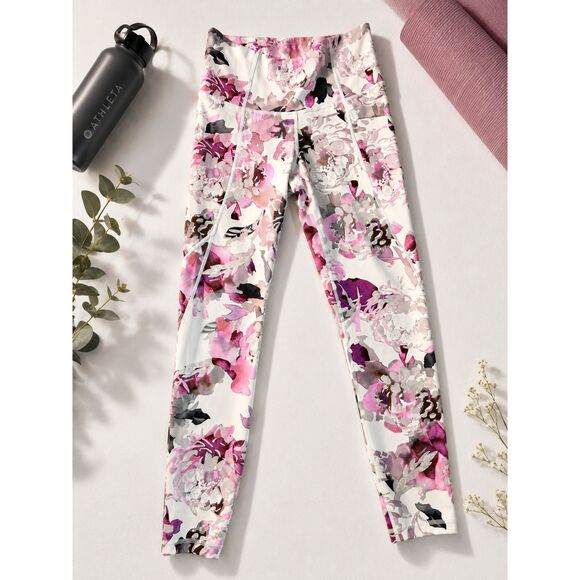 Athleta Pants - Athleta Women’s XS Floral High Rise Pocket Full Length Workout Leggings